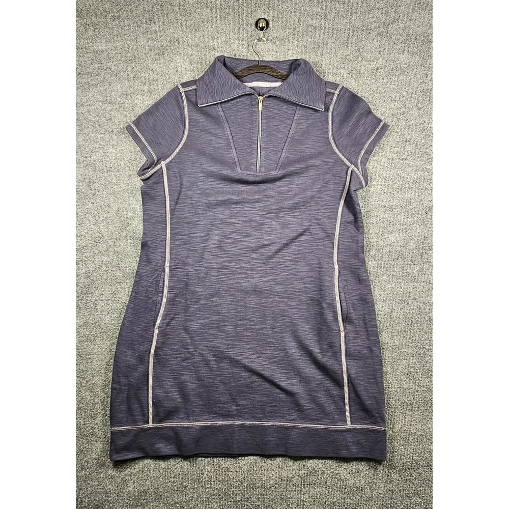 Tommy Bahama NWT Tobago Bay Half-Zip Short Sleeve Dress Ocean Deep Blue Size XL - Picture 4 of 9